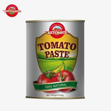 850g टमाटर पेस्ट कंसंट्रेट डिब्बाबंद उच्च गुणवत्ता ताजा टिन टमाटर पेस्ट संयंत्र निर्माता में डिब्बाबंद टमाटर पेस्ट