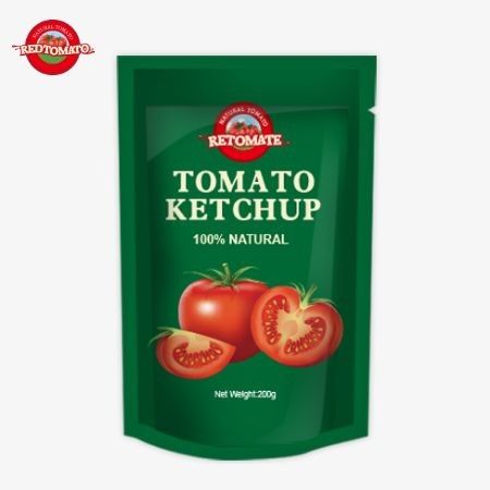 OEM 200g Sachet Ketchup शुद्ध प्राकृतिक स्वाद चीन कारखाने की कीमत के लिए एकदम सही