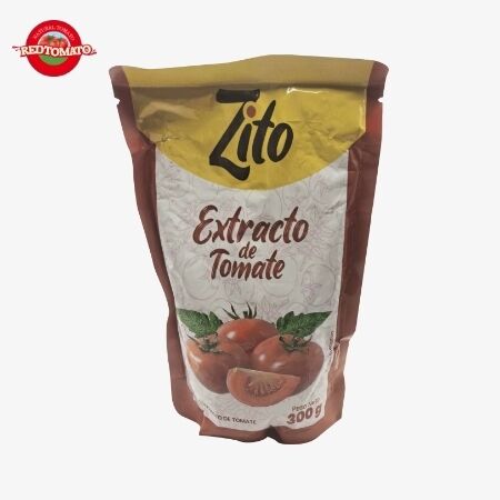 Zito 300g स्टैंड-अप सैकेट टमाटर पेस्ट 12-14% ब्रिक्स क्वालिटी प्रोडक्ट OEM