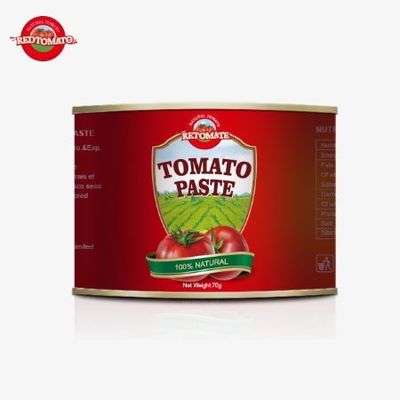सुविधाजनक पैकेजिंग 70 ग्राम डिब्बाबंद उपयोगकर्ता के अनुकूल मीठा और खट्टा टमाटर पेस्ट