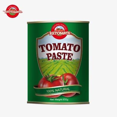 चीन खाद्य डबल केंद्रित कोई additives स्वादिष्ट आसान खोलने 850g डिब्बाबंद टमाटर पेस्ट