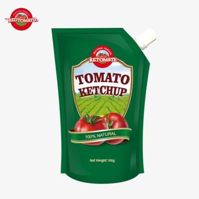 OEM 100 ग्राम प्राकृतिक केचप पाउच, एचएसीसीपी एफडीए मानक, चीन फैक्टरी मूल्य
